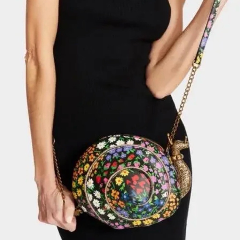 Betsy Johnson Floral Multicolor Snail sculpture -Bag